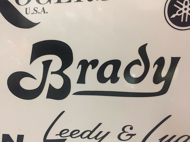 Remplacement du logo réplique vintage noir Brady (vinyle 3M de haute qualité !)